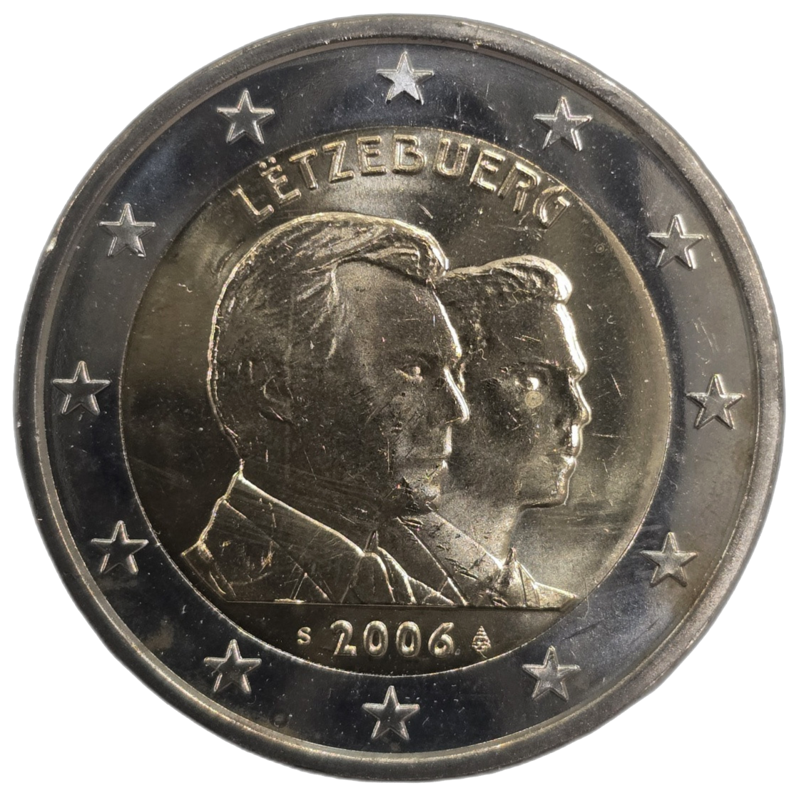 2 euros conmemorativa 25 cumpleaños de el Gran Duque Guillaume Año 2006